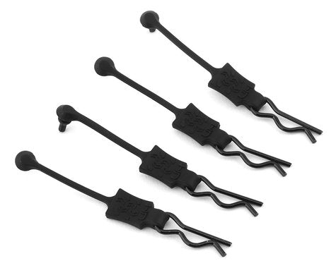 Body Clip Retainers 1/8 Scale (4) Black