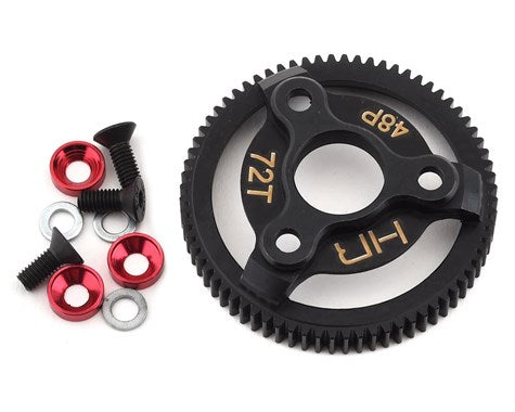 Hot Racing 48P Hardened Steel Spur Gear (Red) (72T)