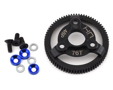 Hot Racing Traxxas Steel 48P Spur Gear (Blue) (76T)