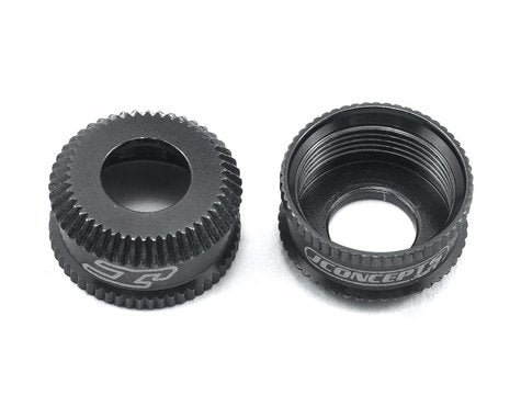 JConcepts Fin Aluminum VCS Shock Bottom Cap (Black) (2)