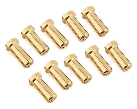 Maclan Max Current 5mm Low Profile Gold Bullet Connectors (10)