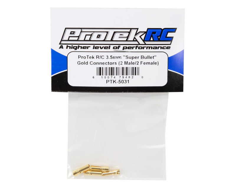 ProTek RC 3.5mm "Super Bullet" Gold Connectors (2 Male/2 Female)