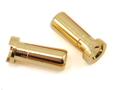 ProTek RC Low Profile 5mm "Super Bullet" Solid Gold Connectors (2 Male)