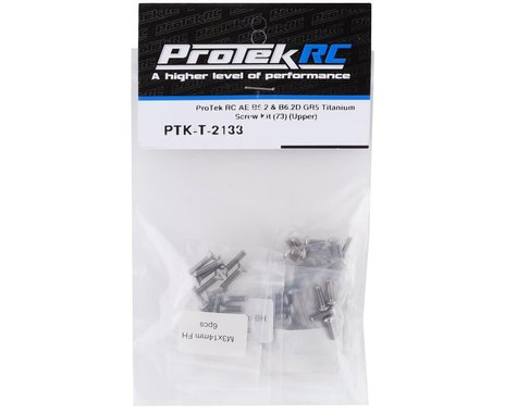 ProTek RC AE B6.2/B6.2D "Grade 5" Titanium Screw Kit (73) (Upper)