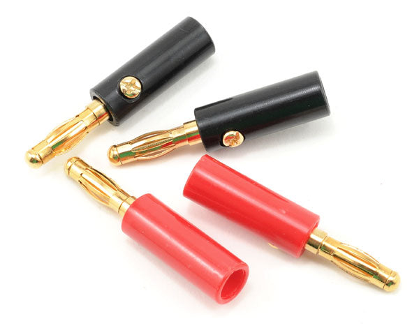 4.0mm Gold Plated Banana Plugs (2 Red / 2 Black)