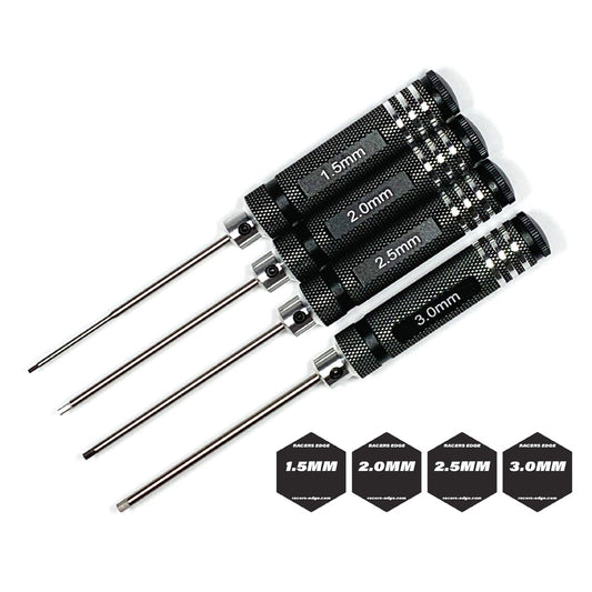 Racers Edge - Metric High Speed Steel Hex Driver Set w/ Black Handles