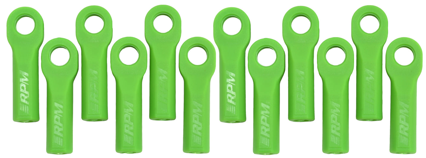 RPM80514 Long Rod Ends for Traxxas Slash 4x4 and Rustler 4x4, Green (12pcs)