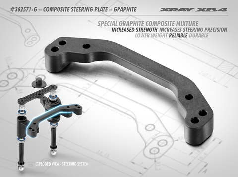 Composite Steering Plate - Graphite