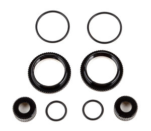 13mm Shock Collar and Retainer Set, Black Aluminium, B6.4