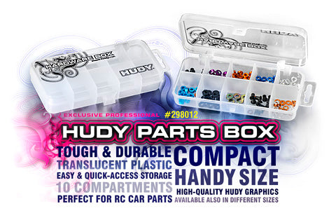 HUDY Parts Box - 10-Compartments - 132 x 62mm