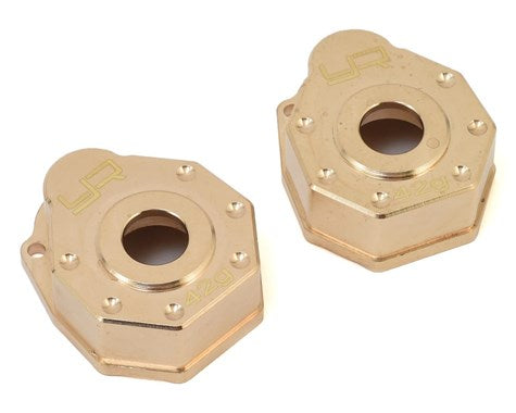 Yeah Racing Traxxas TRX-4 Brass Portal Cover Set (2)