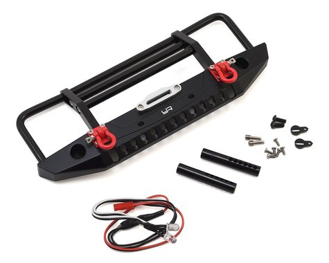 Yeah Racing Aluminum Front Bumper w/LED Light (Black)